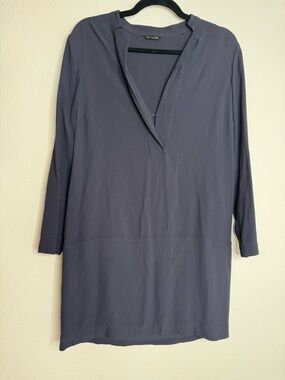 Massimo Dutti tunic-style mini dress Navy Blue Sz 8